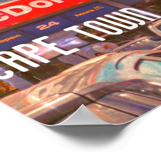 Kaapstad Cityscape Architecture Zuid-Afrika Poster (Hoek)