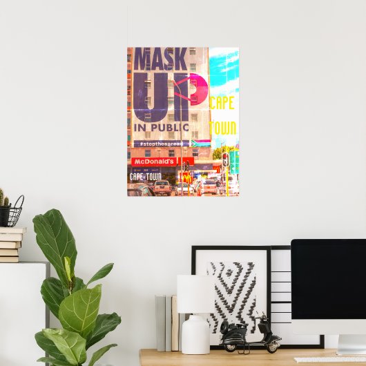 Kaapstad Cityscape Architecture Zuid-Afrika Poster (Thuiskantoor)