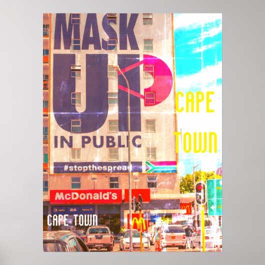 Kaapstad Cityscape Architecture Zuid-Afrika Poster (Voorkant)