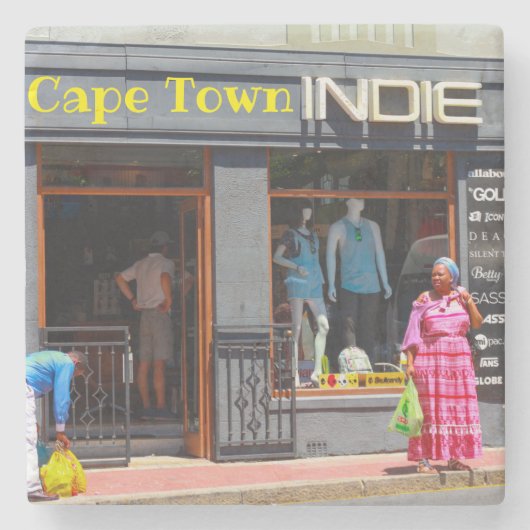 Kaapstad Cityscape Architecture Zuid-Afrika Stenen Onderzetter (Voorkant)