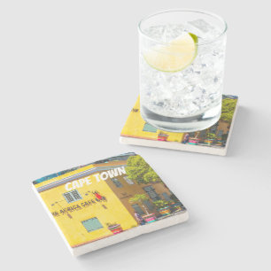 Kaapstad Cityscape Architecture Zuid-Afrika Stenen Onderzetter