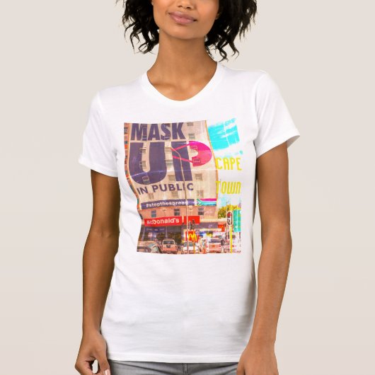 Kaapstad Cityscape Architecture Zuid-Afrika T-shirt (Voorkant)