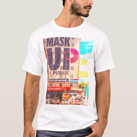 Kaapstad Cityscape Architecture Zuid-Afrika T-shirt (Voorkant)