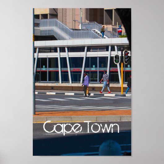 Kaapstad Cityscape City Uitzicht ZA Zuid-Afrika Poster (Voorkant)