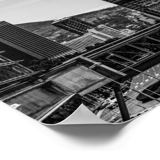 Kaapstad Cityscape Lion's hoofd Zuid-Afrika Poster (Hoek)