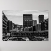 Kaapstad Cityscape Lion's hoofd Zuid-Afrika Poster (Voorkant)