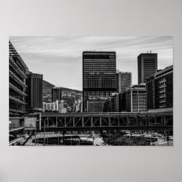 Kaapstad Cityscape Lion's hoofd Zuid-Afrika Poster