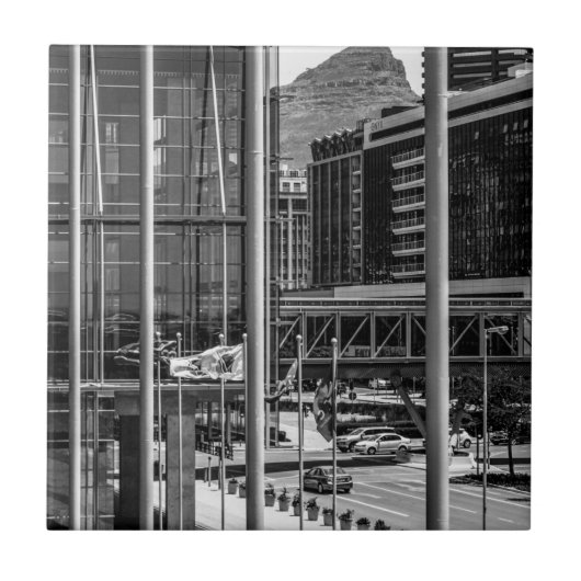 Kaapstad Cityscape Lion's hoofd Zuid-Afrika Tegeltje (Voorkant)