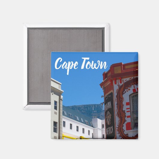 Kaapstad Cityscape Long Street Zuid-Afrika Magneet (Voorkant / Achterkant)