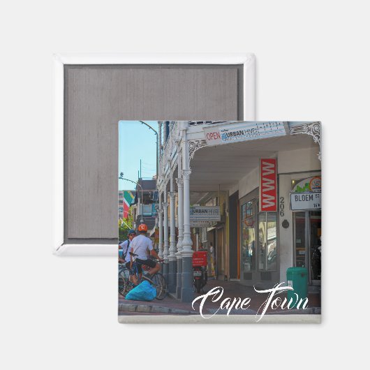 Kaapstad Cityscape Long Street Zuid-Afrika Magneet (Voorkant / Achterkant)