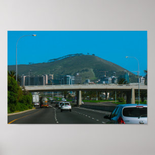 Kaapstad Cityscape Signal Hill ZA Zuid-Afrika Poster