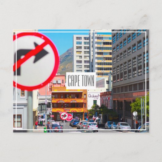 Kaapstad Cityscape Street Zuid-Afrika Briefkaart (Voorkant)