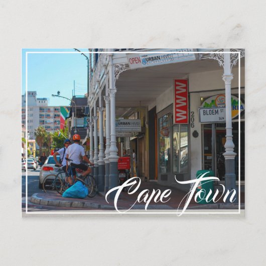 Kaapstad Cityscape Street Zuid-Afrika Briefkaart (Voorkant)