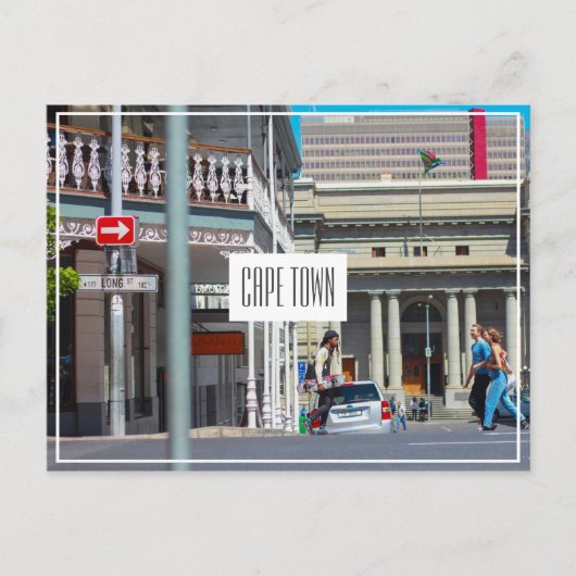 Kaapstad Cityscape Street Zuid-Afrika Briefkaart (Voorkant)