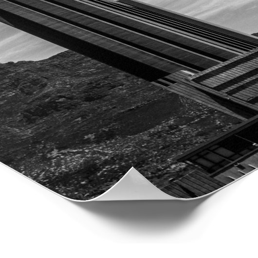 Kaapstad Cityscape Table Mountain Zuid-Afrika Poster (Hoek)