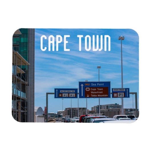 Kaapstad Cityscape Traffic Street Zuid-Afrika Magneet (Horizontaal)