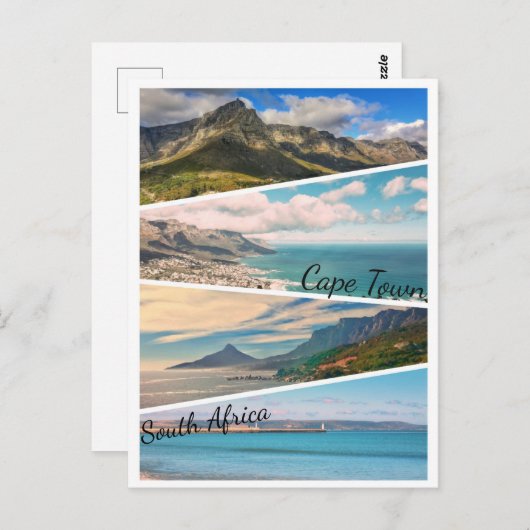 Kaapstad — Collage in het tafelgebergte Briefkaart (Voorkant / Achterkant)