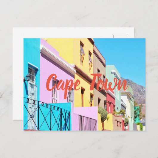 Kaapstad Colorful Houses Bo Kaap Street Briefkaart (Voorkant / Achterkant)