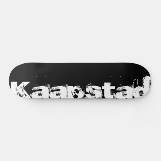 Kaapstad Cool Urban Style In Worn Black And White Persoonlijk Skateboard (Horizontaal)
