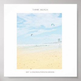 Kaapstad denk aan het strand Ocean Poster