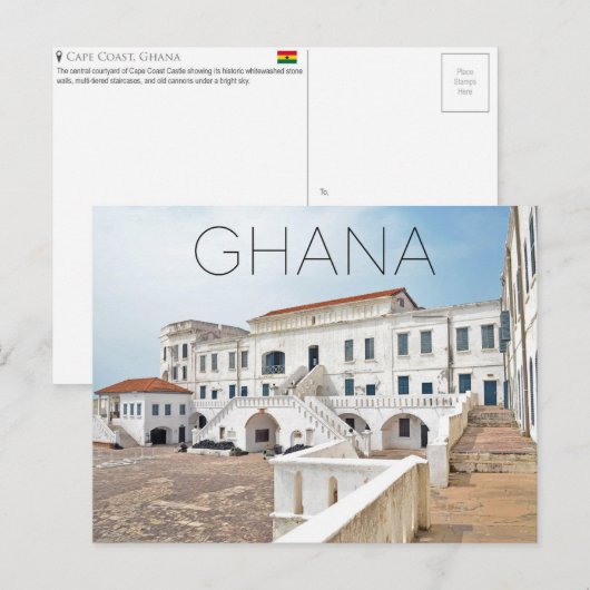 Kaapstad, Ghana Reisansichtkaart Briefkaart (Voorkant / Achterkant)