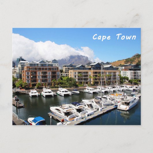 Kaapstad Harbour en Tafelberg Briefkaart (Voorkant)
