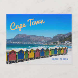 Kaapstad - Heldere strandhutten in Muizenberg Briefkaart