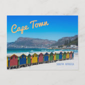 Kaapstad - Heldere strandhutten in Muizenberg Briefkaart (Voorkant)