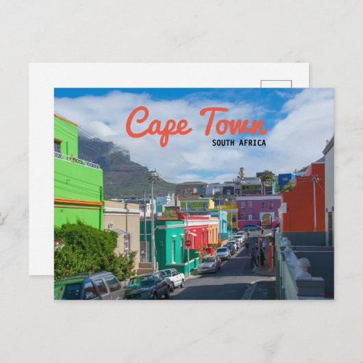 Kaapstad - Kaap-huizen Briefkaart (Voorkant / Achterkant)
