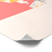 Kaapstad - kaart stad Zuid-Afrika Poster (Hoek)