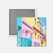 Kaapstad Kleurrijke Huizen Straat Uitzicht Magneet (Voorkant / Achterkant)
