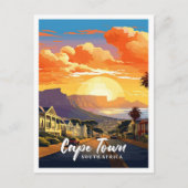 Kaapstad  Kunst Reizen Illustratie Briefkaart (Voorkant)