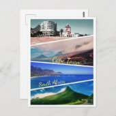 Kaapstad Lion's hoofd Zuid-Afrika Collage Briefkaart (Voorkant / Achterkant)