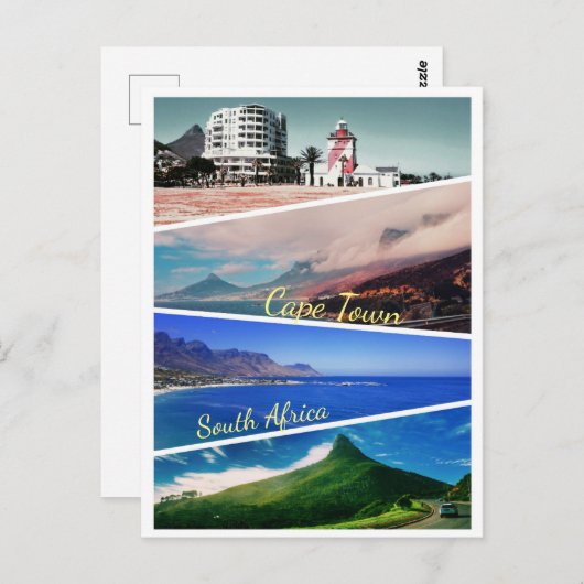Kaapstad Lion's hoofd Zuid-Afrika Collage Briefkaart (Voorkant / Achterkant)
