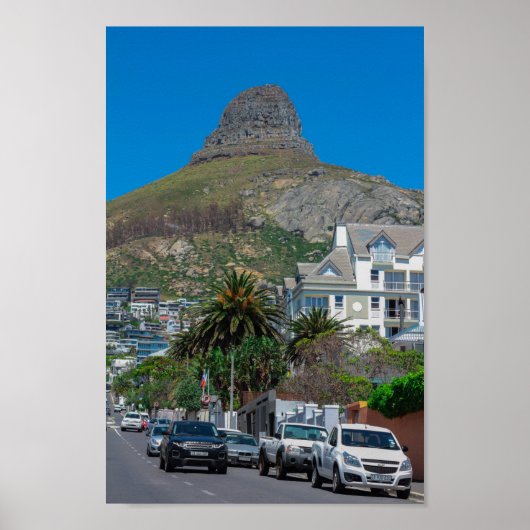 Kaapstad Lion's hoofd Zuid-Afrika Stad Poster (Voorkant)