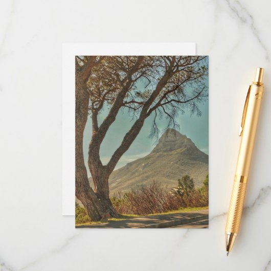 Kaapstad Lion's hoofdlandschap Zuid-Afrika Informatiekaartje (Voorkant / Achterkant in situ)