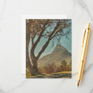 Kaapstad Lion's hoofdlandschap Zuid-Afrika Informatiekaartje