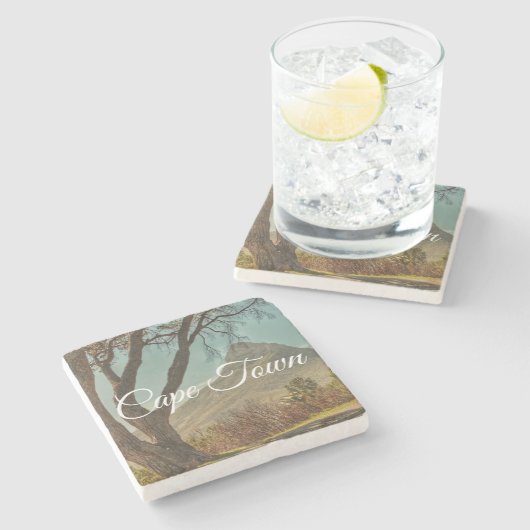 Kaapstad Lion's hoofdlandschap Zuid-Afrika Stenen Onderzetter (Zijkant)