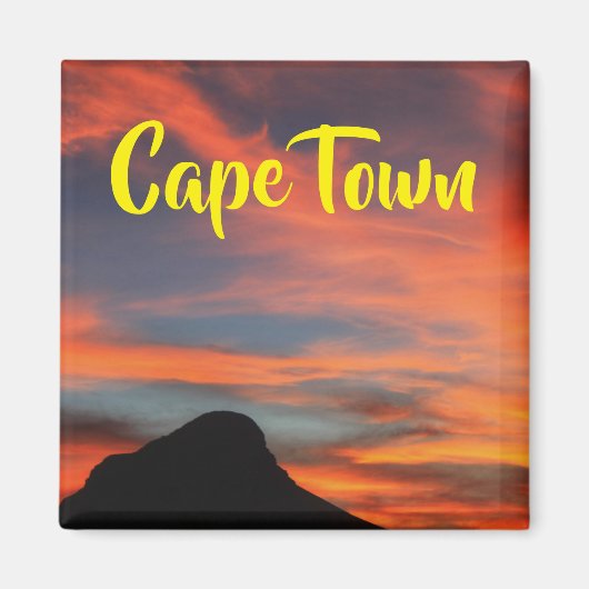 Kaapstad Lion's Zonnevaste Uitzicht Magneet (Voorkant)