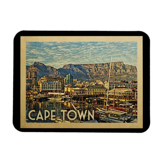 Kaapstad Magnet Zuid-Afrika - Vintage Reis Magneet (Horizontaal)