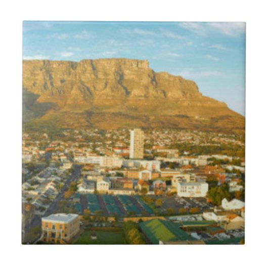 Kaapstad met tafelgebergte tegeltje (Voorkant)
