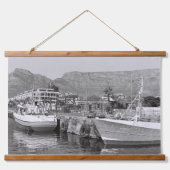 Kaapstad Monochrome V&A Waterfront Hangend Wandkleed (Voorkant)