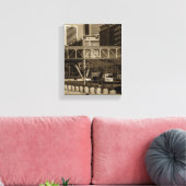 Kaapstad Monochroom Stadslandschap Straat Levensst Canvas Afdruk (Insitu (Woonkamer))