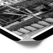 Kaapstad Monochroom Stadslandschap Straat Levensst Poster (Hoek)