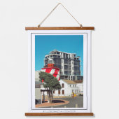 Kaapstad Mouille Point-vuurtoren Zuid-Afrika Hangend Wandkleed (Voorkant)