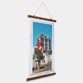 Kaapstad Mouille Point-vuurtoren Zuid-Afrika Hangend Wandkleed (Gebogen)