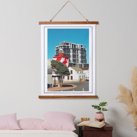Kaapstad Mouille Point-vuurtoren Zuid-Afrika Hangend Wandkleed (Slaapkamer)