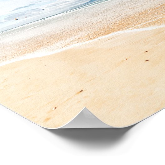 Kaapstad Poster van het strand van Tafelgebergte (Hoek)