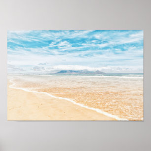Kaapstad Poster van het strand van Tafelgebergte