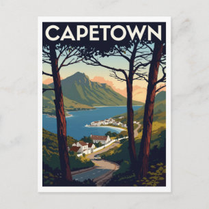 Kaapstad – Schilderachtige Kustgezichts Kunstprint Briefkaart